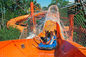 İki Binicili Roller Coaster Su Parkı Kaydırağı Fiberglas Özel Renk