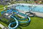 Su Oyun Parkı Oyun Ekipmanı Tek Cam Lifi Açık Havuz Çocuklar için Büyük Spiral Kaydırma Seti