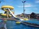 Su Oyun Parkı Oyun Ekipmanı Tek Cam Lifi Açık Havuz Çocuklar için Büyük Spiral Kaydırma Seti