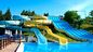 ODM Su teması parkı oyun alanı tasarımı Küçük havuz oyunları Fiberglass slayt satılıyor