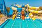 ODM Çocuk Eğlence Parkı Yüzme Havuzu Ekipmanı Cam Elyaf Oyuncaklar Su Kaydırmaları