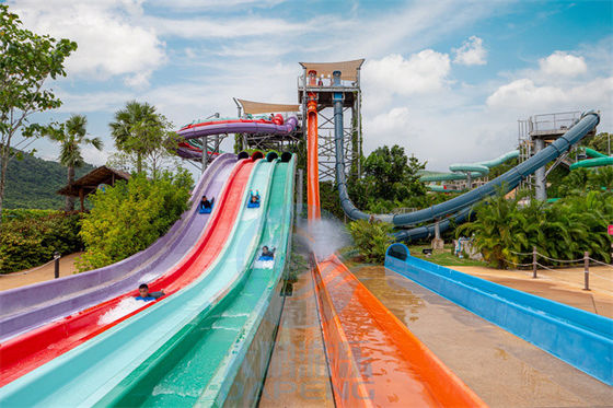 Su Parkı Twist Aqua Drop Su Kaydırağı Fırlatma Kapsülü Başlangıçlı Fiberglas