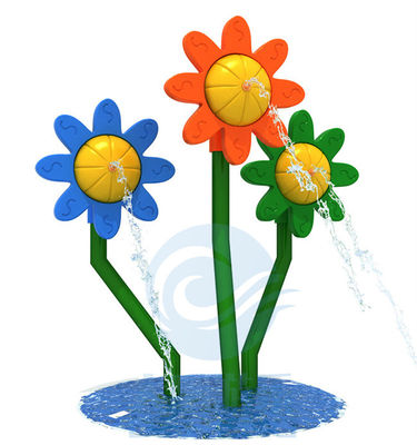 Ayçiçeği Su Sıçrama Pedi 3.0m Yükseklik Çocuk Su Oyun Ekipmanları