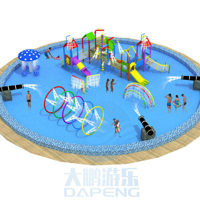 Aile Sıçrama Bölgesi Su Parkı Çocuk Ticari Su Oyun Ekipmanları 20m Dia