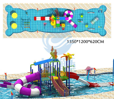 Otel Çocuk Yüzme Havuzu Su Kaydıraklı Anti Statik ROHS TUV SGS Sertifikalı