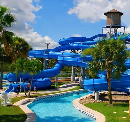 İyi bir fiyat. Commercial Fiberglass Water Park Slide with 6-8mm Thickness and Over 10 Years Service Life Ending with Pool çevrimiçi