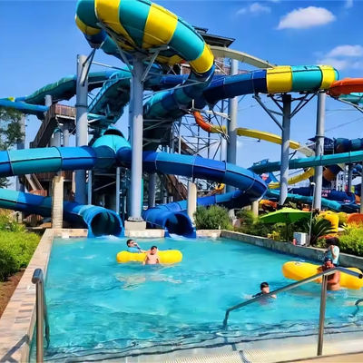 İyi bir fiyat. Commercial Fiberglass Water Park Slide with 12 Months Warranty and 100-500kg Max Capacity for Outdoor Fun çevrimiçi