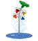 Ayçiçeği Su Sıçrama Pedi 3.0m Yükseklik Çocuk Su Oyun Ekipmanları