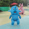 Çocuklar Oyun Havuzu Suyu Spreyleri Küçük Fil, Fiberglas Ayakta Hayvan - Mavi