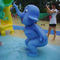 Çocuklar Oyun Havuzu Suyu Spreyleri Küçük Fil, Fiberglas Ayakta Hayvan - Mavi