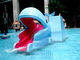 Çocuklar Mini Havuz Kaydırağı Balina Kurbağa Şekilli Fiberglas Yüzme Havuzu Kaydırağı