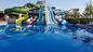 Çocuklar Açık Hava Su Parkı Kaydırma Oyun Alanı Oyun Alanı Aksesuarları Yüzme Kaydırma 8m Genişliği