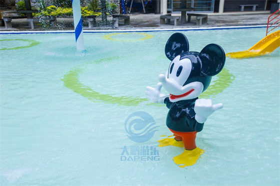 Çocuklar için Mickey Mouse Sıçrama Pedi Su Oyuncak Fiberglas Aqua Park