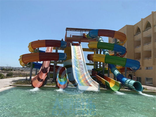 Hotel Aqua Park Fiber Cam Su Kaydırağı Kombinasyonu Özelleştirilmiş