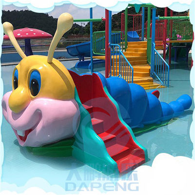 Aqua Park Mini Havuz Kaydırağı Fiberglas Tırtıl Su Kaydırağı CE Onaylı