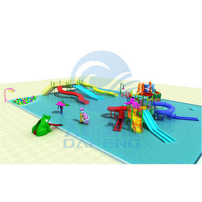 Çocuk Aqua Park Hill Slide Zemin Bahçesi Su Kaydırağı Combo Özelleştirilmiş