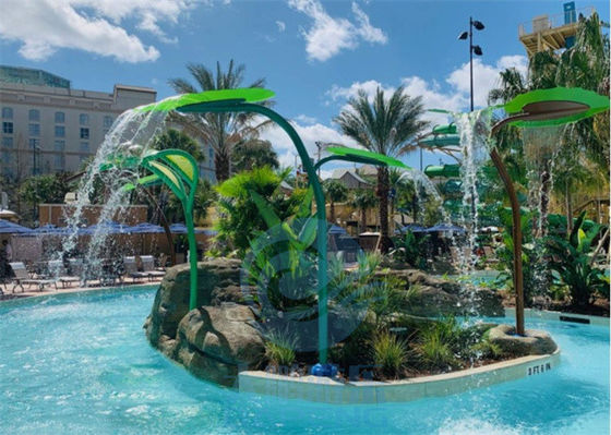 Sprig Trapa Yaprak Şelale Yüzme Havuzu Çeşmesi Splash Park için SS 304