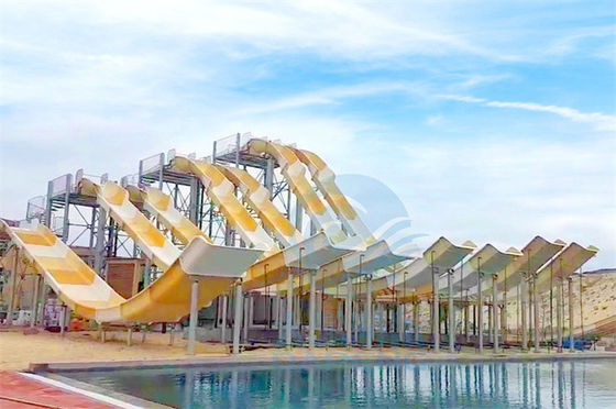 Fiberglas Kayma N Fly Su Kaydırağı Rampa Su Parkı İçin Oksidasyona Dayanıklı Solmaya