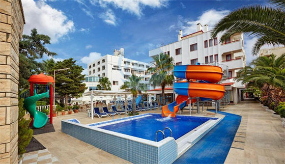 Aqua Park Home için Cam Elyaf Yüzme Havuzu Su Kaydırağı 4.0m Yükseklik Anti UV