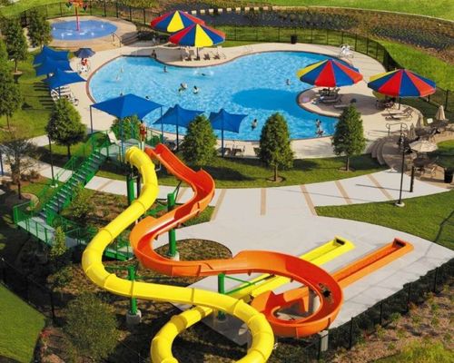 Açık yüzme Su Parkı Kaydırma Fiberglass Çocuk Oyun Ekipmanı Fiberglass Kaydırma Seti