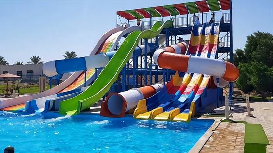 Fiberglass çocuk eğlence kaydırma Eğlence Su Parkı Yüzme Oyuncak Havuz Sürüşleri