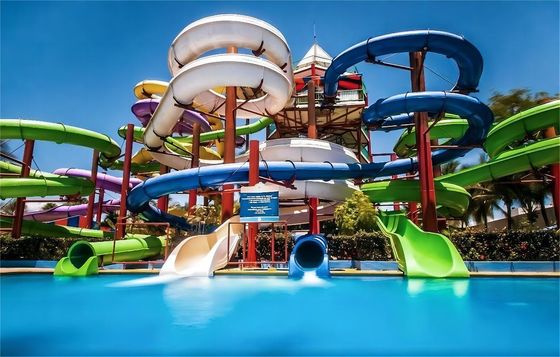Çocuk Fiberglass Su Parkı Kaydırma Açık Su Oyunu Karnaval Atışları