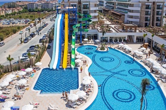 Açık Hava Çocuk Su Eğlence Parkı Yüzme Havuzu Kaydırmalar