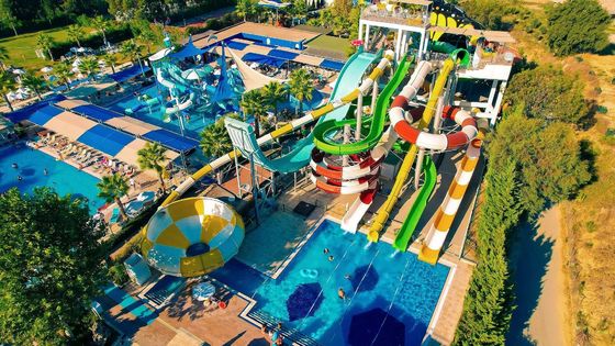 İyi bir fiyat. Çocuklar Eğlence Parkı Su Oyunları Atlamalar Yüzme Havuzu Fiberglass Slide Set çevrimiçi