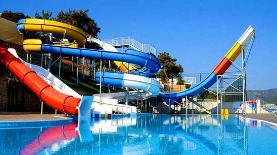 Fiberglass Su Kaydırma Setli Ticari Çocuk Su Eğlence Eğlence Parkı