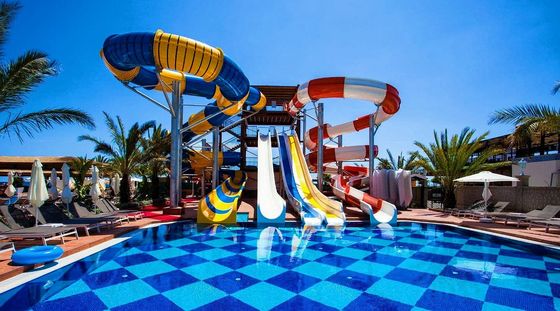 Su Parkı Yaz Su Oyunları Yüzme Havuzu Su Oyuncağı Çocuklar İçin Fiberglass Kaydırma
