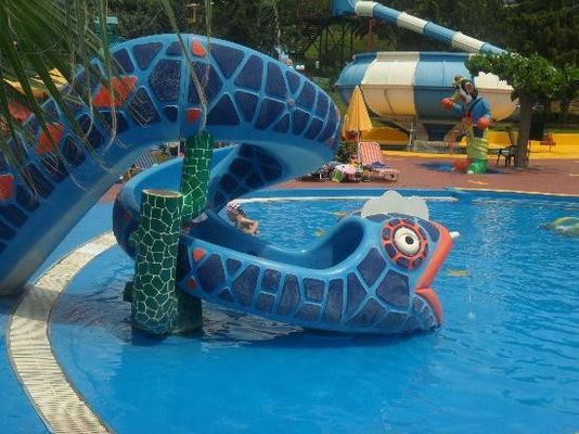 Açık Su Eğlence Parkı Oyun Alanı Karnavallar Su Oyuncakları Yılan Cam Elyaf Su Kaydırma