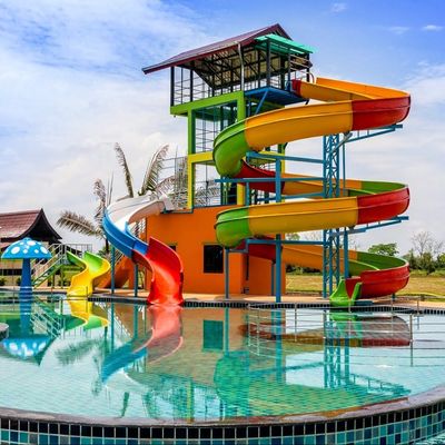İyi bir fiyat. OEM Kids Water Park Outdoor Playground Swimming Pool Fiberglass Slide for Kids çevrimiçi