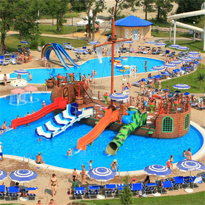 Popüler Çocuklar Su Parkı Su Oynak Alanı Korsanlık Havuz Kaydırma Yastıkları