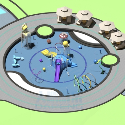 İyi bir fiyat. Custom Outdoor Water Playground Equipment  Children Aqua Park With Splash Pads For Hotels And Resorts çevrimiçi