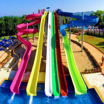 İyi bir fiyat. Durable 6-8mm Thickness Fiberglass Water Park Slide with Over 10 Years Service Life and Customized Size çevrimiçi