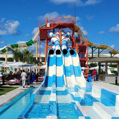 İyi bir fiyat. Outdoor Fiberglass Water Park Slide with 6-8mm Thickness Customized Size and Over 10 Years Service Life çevrimiçi