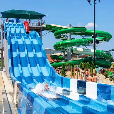 İyi bir fiyat. Customized Size 6-8mm Thickness Fiberglass Water Park Slide Ending with Pool for Kids and Adults çevrimiçi