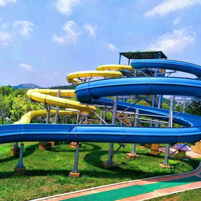 İyi bir fiyat. Customized Size Colorful Fiberglass Water Slide for Outdoor Water Parks and Pools çevrimiçi