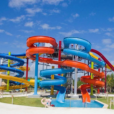 İyi bir fiyat. Customized Colorful or Customized Fiberglass Slide for Residential and Resort Hotel Water Parks çevrimiçi