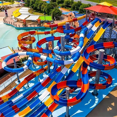 İyi bir fiyat. Commercial Water Park Slide with Pool End Suitable for Kids and Adults Custom Fiberglass Slide çevrimiçi