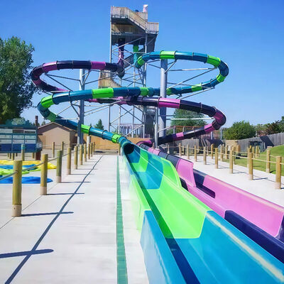 İyi bir fiyat. Commercial Fiberglass Spiral Water Slide 0.82m Inner Width Use For Resort Hotels Inground Pools Water Parks Playground Equipment 100KG Capacity çevrimiçi