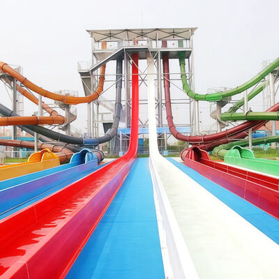 İyi bir fiyat. Ticari Yüksek Hızlı Cam Elyaf Su Kaydırma Su Parkı Heyecan-Yürüyüş Yarış Kaydırma Ağır Kullanım İçin Dayanıklı çevrimiçi