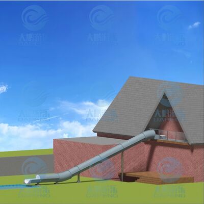 4.14m Dayanıklı Fiberglas Kapalı Su Kaydırağı Bahçe Eğlencesi Konut Yüzme Havuzları İçin Özel