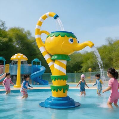 Aqua Park Splash Pad ve Çocuk Havuzu Eğlencesi için İnteraktif Çaydanlık Temalı Çocuk Su Oyunu Özelliği