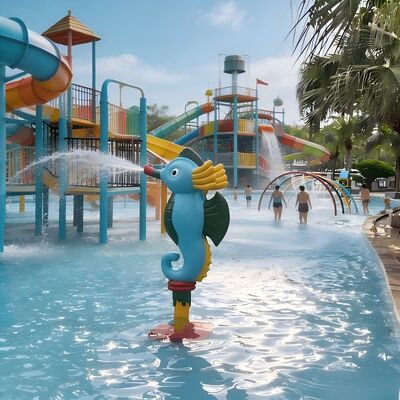 Kalite Deniz Atı Teması Çocuklar Su Oyunu Özelliği Ticari Splash Pad ve Resort Yüzme Havuzu Parkı Fabrika