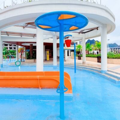 Fiberglas Su Parkı Paslanmaz Çelik Dönen Su Oyun Ekipmanları Çocuklar İçin Su Parkı Splash Pad Resort
