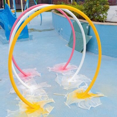 Kalite Çocuklar için interaktif cam lif su püskürtme kemer tünel Su parkı Splash Pad ve Aqua Play Fabrika