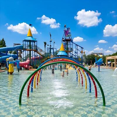 İyi bir fiyat. Rainbow Arc Water Feature Ticari Su Parkı Splash Pad ve Çocuk Havuzu için Galvanizli Çelik 1 Yıllık Garanti çevrimiçi