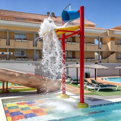 Ticari Splash Pad ve Havuz Projesi için Büyük 5 metre Yüksek Tüpleme Kova Su Parkı Ekipmanı