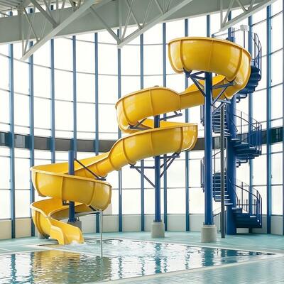 Tatil Evi İçin Fiberglas Özel Tasarım Spiral Yüzme Havuzu Kaydırağı Üreticileri